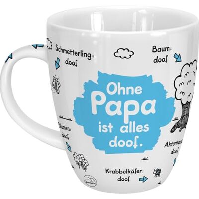 Sheepworld mok met Duitse spreuk "Ohne Papa ist alles doof" porselein, 45 cl voor koffie en thee, met spreuk, verjaardagscadeau 42621 Sheepworld mok met Duitse spreuk "Ohne Papa ist alles doof" porselein, 45 cl voor koffie en thee, met spreuk, verjaardagscadeau 42621