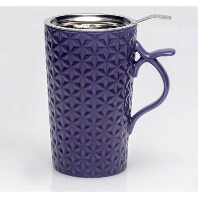 TEA SOUL Skadio-mok • porseleinen beker met deksel en geperforeerd filter • inhoud 400 ml • TEA SOUL Skadio-mok • porseleinen beker met deksel en geperforeerd filter • inhoud 400 ml •