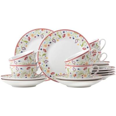 Ritzenhoff & Breker Shanti Double Koffieservies, 18-Delig, Porselein Ritzenhoff & Breker Shanti Double Koffieservies, 18-Delig, Porselein