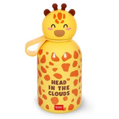 Legami Thermosfles voor kinderen, Hot & Cold BFF giraffe, van dubbelwandig 18/8 roestvrij staal met luchtdichte sluiting, houdt 12 uur warm en 24 uur koud, inhoud 310 ml Legami Thermosfles voor kinderen, Hot & Cold BFF giraffe, van dubbelwandig 18/8 roestvrij staal met luchtdichte sluiting, houdt 12 uur warm en 24 uur koud, inhoud 310 ml