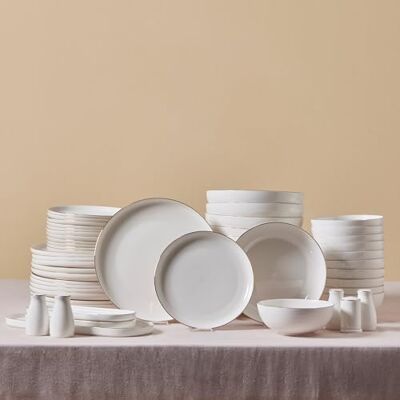 KARACA Streamline Favaro Gold 56-delige serviesset – elegant gouden accent New Generation Bone voor veeleisende tafelarrangementen en veelzijdig gebruik KARACA Streamline Favaro Gold 56-delige serviesset – elegant gouden accent New Generation Bone voor veeleisende tafelarrangementen en veelzijdig gebruik