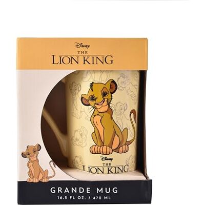 Pyramid Disney, The Lion King, Simba, Timon en Pumbaa, keramische grande cappuccino mok 20oz/570ml, één maat Pyramid Disney, The Lion King, Simba, Timon en Pumbaa, keramische grande cappuccino mok 20oz/570ml, één maat