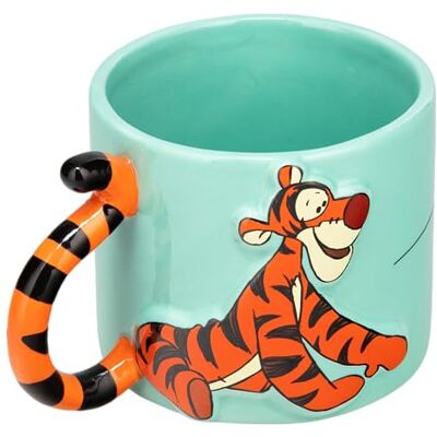 Paladone Disney Tigger Tail grote keramische mok, officieel gelicentieerde Winnie The Pooh koffiekop voor thee en warme chocolademelk, popcultuurgeschenken voor kinderen en volwassenen Paladone Disney Tigger Tail grote keramische mok, officieel gelicentieerde Winnie The Pooh koffiekop voor thee en warme chocolademelk, popcultuurgeschenken voor kinderen en volwassenen