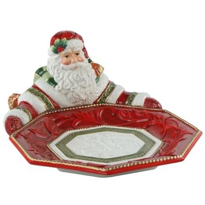 Goebel Schaal Santa presenteert 36,5 cm Fitz & Floyd Xmas Goebel Schaal Santa presenteert 36,5 cm Fitz & Floyd Xmas