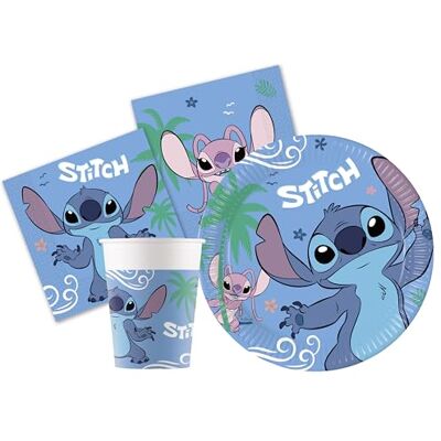 Ciao Tableware Party Pack Disney Stitch & Angel for 24 people (88 pcs: 24 plates Ø23cm, 24 plates Ø20cm, 24 cups 200ml, 40 napkins 33x33cm) in FSC paper Ciao Tableware Party Pack Disney Stitch & Angel for 24 people (88 pcs: 24 plates Ø23cm, 24 plates Ø20cm, 24 cups 200ml, 40 napkins 33x33cm) in FSC paper