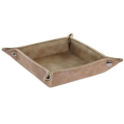 KCASA zakleer, leer, bruin, 18 x 18 cm (bruin) KCASA zakleer, leer, bruin, 18 x 18 cm (bruin)