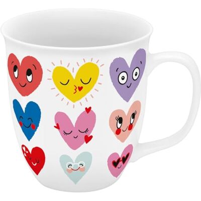 Sheepworld Grande-mok met motief Harten Porseleinen koffiemok, 40 cl, hoogte 10 cm, diameter 9 cm Cadeaumok, Valentijnsdag, verjaardag 74864 Sheepworld Grande-mok met motief Harten Porseleinen koffiemok, 40 cl, hoogte 10 cm, diameter 9 cm Cadeaumok, Valentijnsdag, verjaardag 74864