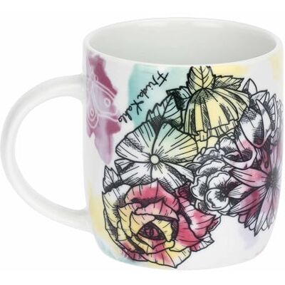 THUN Porseleinen mok Hearts x Frida Kahlo Porselein Collectie x Frida Kahlo 300 ml, Ø 8,5 cm, H 10,5 cm THUN Porseleinen mok Hearts x Frida Kahlo Porselein Collectie x Frida Kahlo 300 ml, Ø 8,5 cm, H 10,5 cm