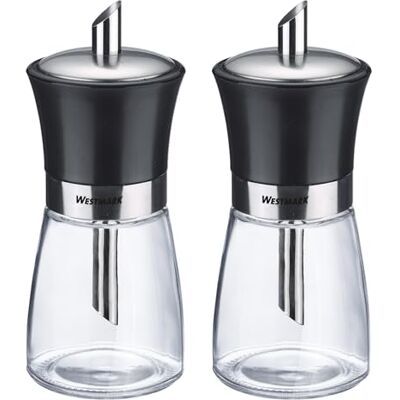 Westmark 2 Suikerdispensers Zwart – Ideaal voor de horeca of thuis, 190 ml, Glas/RVS/Kunststof – Doorzichtig/Zwart/Zilver, 635922E3 Westmark 2 Suikerdispensers Zwart – Ideaal voor de horeca of thuis, 190 ml, Glas/RVS/Kunststof – Doorzichtig/Zwart/Zilver, 635922E3