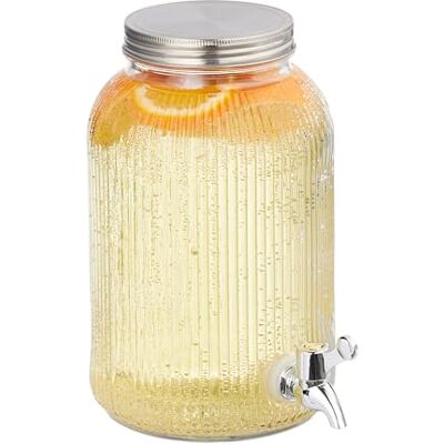 RELAXDAYS Vetro Rigato Dispenser - 4/5L - Dranken & Water RELAXDAYS Vetro Rigato Dispenser - 4/5L - Dranken & Water