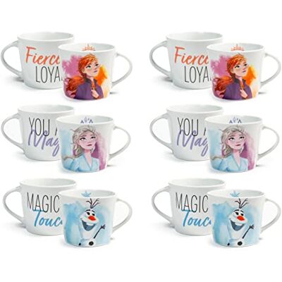 HOME Disney Frozen Jumbo-kopjes, porselein, 400 cc, kopjes, ontbijt, prinses, Anna, Elsa HOME Disney Frozen Jumbo-kopjes, porselein, 400 cc, kopjes, ontbijt, prinses, Anna, Elsa