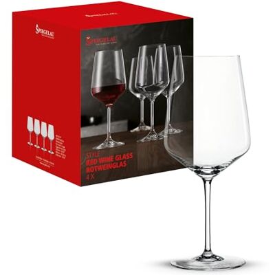 Spiegelau 4-delige set rode wijnglazen, wijnglazen, kristalglas, 630 ml, stijl, 4670181 Spiegelau 4-delige set rode wijnglazen, wijnglazen, kristalglas, 630 ml, stijl, 4670181