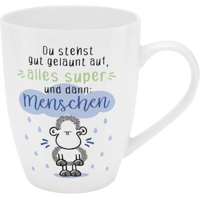 Sheepworld Mok met motief mensen, mok met spreuk, New Bone China porselein, 35 cl, met geschenkbaderole grappig cadeau, verjaardag 74203 Sheepworld Mok met motief mensen, mok met spreuk, New Bone China porselein, 35 cl, met geschenkbaderole grappig cadeau, verjaardag 74203