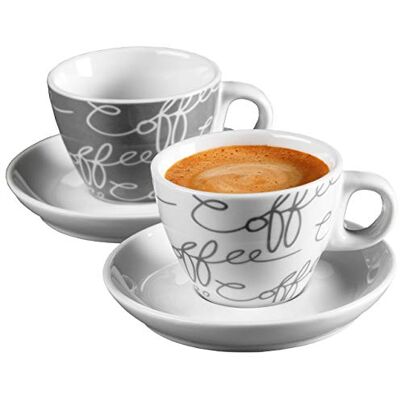 Ritzenhoff & Breker Espresso-set Cornello, 4-delig, grijs, 80 ml Ritzenhoff & Breker Espresso-set Cornello, 4-delig, grijs, 80 ml