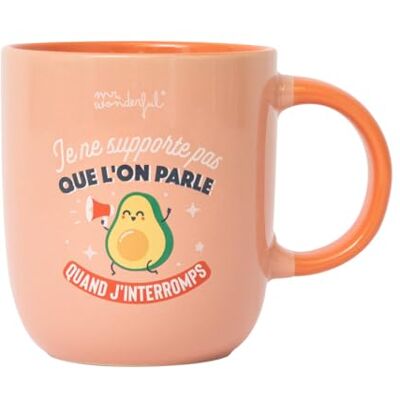 Mr. Wonderful Mok Ik kan niet praten als ik onderbreek Keramische mok met grappige boodschap Mr. Wonderful Mok Ik kan niet praten als ik onderbreek Keramische mok met grappige boodschap