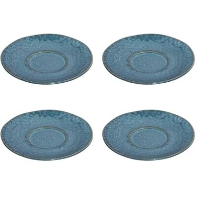 Leonardo HOME 018592 MATERA keramische mok 15 cm blauw set van 4, keramiek Leonardo HOME 018592 MATERA keramische mok 15 cm blauw set van 4, keramiek