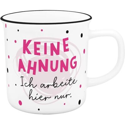 Sheepworld XL-beker met spreuk "Geen Ahnung Favoriete mok van porselein, mok met spreuk, 52 cl, met geschenkbanderol Cadeau vriend, vriendin, collega 74840 Sheepworld XL-beker met spreuk "Geen Ahnung Favoriete mok van porselein, mok met spreuk, 52 cl, met geschenkbanderol Cadeau vriend, vriendin, collega 74840