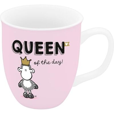 Sheepworld Espressokopje "Queen of the day" mini-mok met spreuk, porseleinen tas 10 cl cadeau voor jou, vriendin, zus, collega 74726 Sheepworld Espressokopje "Queen of the day" mini-mok met spreuk, porseleinen tas 10 cl cadeau voor jou, vriendin, zus, collega 74726