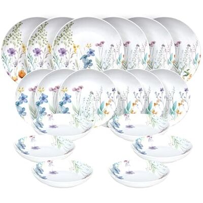 Tognana Florenne 18-delig tafelservies voor 6 personen, porselein, meerkleurig Tognana Florenne 18-delig tafelservies voor 6 personen, porselein, meerkleurig