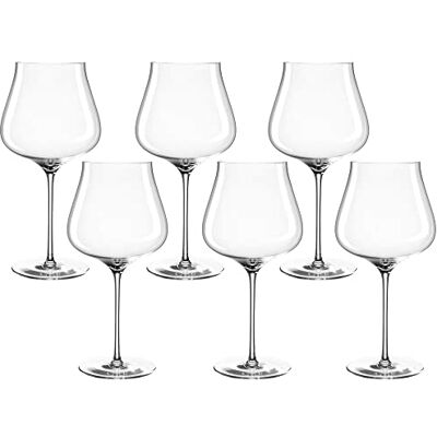 Leonardo HOME 066412 Burgundy glas 770ml Brunelli 6-delig, glas Leonardo HOME 066412 Burgundy glas 770ml Brunelli 6-delig, glas