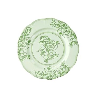 Guzzini Josephine platte borden van melamine 'Table Decor' (stofgroen) Guzzini Josephine platte borden van melamine 'Table Decor' (stofgroen)