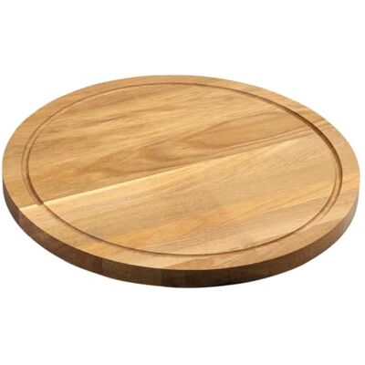 Kesper Vesperbord eikenhout Ø 40 cm – serveerschaal met sapgoot, geolied, FSC-gecertificeerd, robuust, ideaal voor brood en snacks 49441 Kesper Vesperbord eikenhout Ø 40 cm – serveerschaal met sapgoot, geolied, FSC-gecertificeerd, robuust, ideaal voor brood en snacks 49441