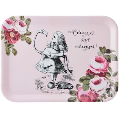 Mikasa and the V&A Dienblad, Groot Melamine Dienblad voor Drankjes en Afternoon Tea, Alice in Wonderland Collectie, 43cm x 32cm, Perfect om cadeau te geven Mikasa and the V&A Dienblad, Groot Melamine Dienblad voor Drankjes en Afternoon Tea, Alice in Wonderland Collectie, 43cm x 32cm, Perfect om cadeau te geven
