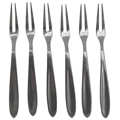 FACKELMANN 6 Visvorken/Slakken, Staal, Zilver, 6 Stuks FACKELMANN 6 Visvorken/Slakken, Staal, Zilver, 6 Stuks