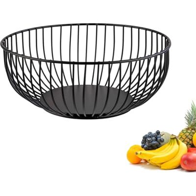Westmark Draadmand Lumos Small – Stijlvolle Fruitschaal & Broodmand – Decoratieve Metalen Mand voor Fruit, Groenten, Brood & Broodjes – Zwart, 20 cm Westmark Draadmand Lumos Small – Stijlvolle Fruitschaal & Broodmand – Decoratieve Metalen Mand voor Fruit, Groenten, Brood & Broodjes – Zwart, 20 cm