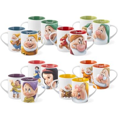 HOME Zeven dwergen, set van 12 mokken, zeven dwergen POP, 330 cc, verschillende figuren, New Bone China, vaatwasserbestendig, magnetronbestendig HOME Zeven dwergen, set van 12 mokken, zeven dwergen POP, 330 cc, verschillende figuren, New Bone China, vaatwasserbestendig, magnetronbestendig
