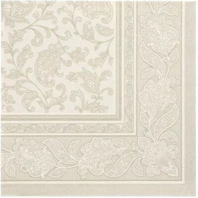 PAPSTAR 50 servetten "Royal Collection" 1/4-vouw 40 cm x 40 cm champagne "Ornaments" 11681 PAPSTAR 50 servetten "Royal Collection" 1/4-vouw 40 cm x 40 cm champagne "Ornaments" 11681