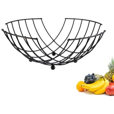 Westmark Draadmand Moderno – Elegante fruitschaal en broodmand met tijdloos design – Metalen mand voor fruit, groenten, brood en broodjes – Zwart, 28 cm Westmark Draadmand Moderno – Elegante fruitschaal en broodmand met tijdloos design – Metalen mand voor fruit, groenten, brood en broodjes – Zwart, 28 cm