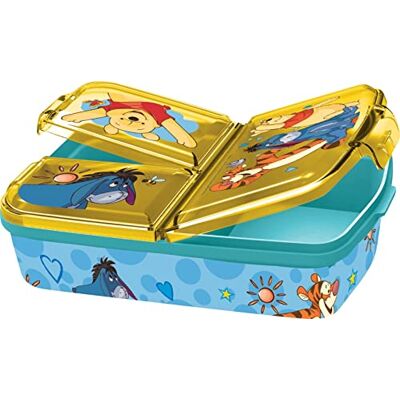 p:os 33714 broodtrommel met Winnie The Pooh motief, met 3 vakken, ca. 14 x 18,5 x 5,5 cm, van kunststof, bpa- en ftalaatvrij, ideaal voor het ontbijt pauze, voor kleuterschool en school,veelkleurig p:os 33714 broodtrommel met Winnie The Pooh motief, met 3 vakken, ca. 14 x 18,5 x 5,5 cm, van kunststof, bpa- en ftalaatvrij, ideaal voor het ontbijt pauze, voor kleuterschool en school,veelkleurig