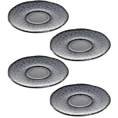 Leonardo HOME 018599 MATERA keramische mok 11 cm antraciet set van 4, keramiek Leonardo HOME 018599 MATERA keramische mok 11 cm antraciet set van 4, keramiek
