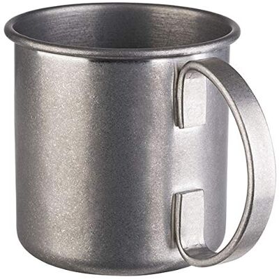 APS 93345 Moscow Mule Moscow Mule, Ø 9 cm, hoogte 9 cm, 0,45 liter, roestvrij staal, antieke roestvrijstalen look APS 93345 Moscow Mule Moscow Mule, Ø 9 cm, hoogte 9 cm, 0,45 liter, roestvrij staal, antieke roestvrijstalen look