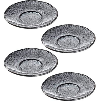 Leonardo HOME 018590 MATERA keramische mok 15 cm antraciet set van 4, keramiek Leonardo HOME 018590 MATERA keramische mok 15 cm antraciet set van 4, keramiek