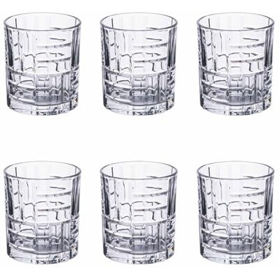 Tivoli Set van 6 waterglazen, 285 ml, van glas, parque Tivoli Set van 6 waterglazen, 285 ml, van glas, parque