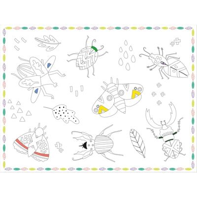 Folat 62803 kinderverjaardag decoratie bosdieren kleurtafelsets Buzzing Bugs-40 x 30 cm-6 stuks Party servies papier, wit Folat 62803 kinderverjaardag decoratie bosdieren kleurtafelsets Buzzing Bugs-40 x 30 cm-6 stuks Party servies papier, wit
