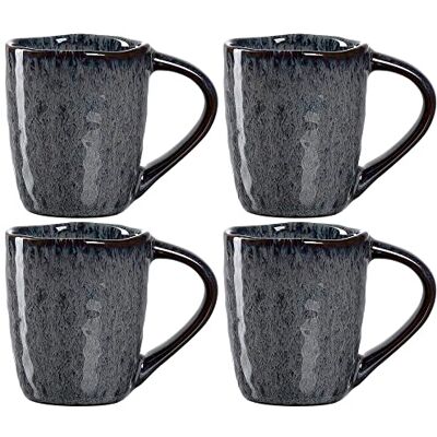 Leonardo HOME 018594 MATERA Espressokopje 90 ml antraciet 4-delige set, keramiek Leonardo HOME 018594 MATERA Espressokopje 90 ml antraciet 4-delige set, keramiek