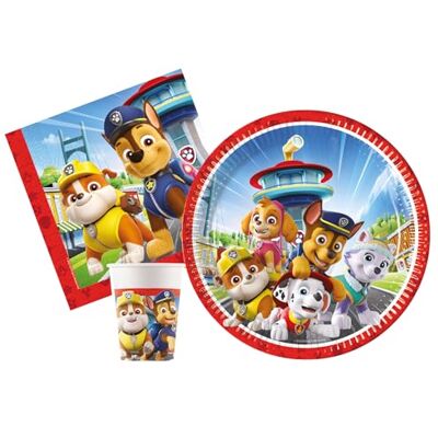 Ciao Tableware Party Pack Paw Patrol Rescue Heroes for 24 people (88 pcs: 24 plates Ø23cm, 24 cups 200ml, 40 napkins 33x33cm) in eco-friendly compostable FSC paper Ciao Tableware Party Pack Paw Patrol Rescue Heroes for 24 people (88 pcs: 24 plates Ø23cm, 24 cups 200ml, 40 napkins 33x33cm) in eco-friendly compostable FSC paper