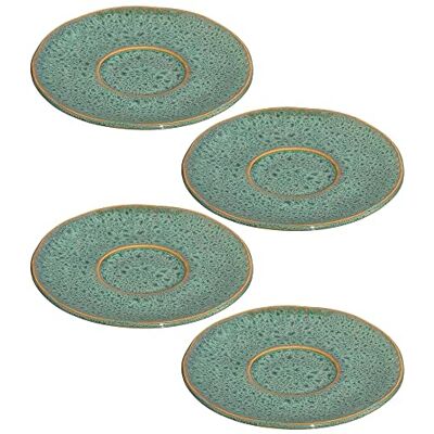 Leonardo HOME 018604 MATERA keramische mok 11 cm groen set van 4, keramiek Leonardo HOME 018604 MATERA keramische mok 11 cm groen set van 4, keramiek