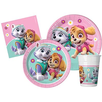 Ciao Party Tableware Set Paw Patrol Skye & Everest for 24 people (112 pcs: 24 paper plates Ø23cm, 24 paper plates Ø20cm, 24 cups 200ml, 40 paper napkins 33x33cm) Ciao Party Tableware Set Paw Patrol Skye & Everest for 24 people (112 pcs: 24 paper plates Ø23cm, 24 paper plates Ø20cm, 24 cups 200ml, 40 paper napkins 33x33cm)