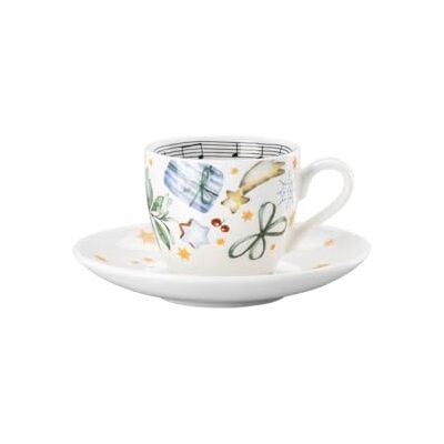 Hutschenreuther Kerstmis verzamelserie kerstliedjes 2025 "Alle jaar weer" espressokop 2-delig bestaande uit: Espresso-kop 0,08 l en espresso-schotel Ø 12 cm Hutschenreuther Kerstmis verzamelserie kerstliedjes 2025 "Alle jaar weer" espressokop 2-delig bestaande uit: Espresso-kop 0,08 l en espresso-schotel Ø 12 cm