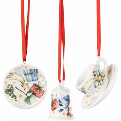 Hutschenreuther Kerstmis verzamelserie kerstliederen 2025 "Alle jaar weer mini-set 3-delige mok (mini-bord, bel, kop) Hutschenreuther Kerstmis verzamelserie kerstliederen 2025 "Alle jaar weer mini-set 3-delige mok (mini-bord, bel, kop)