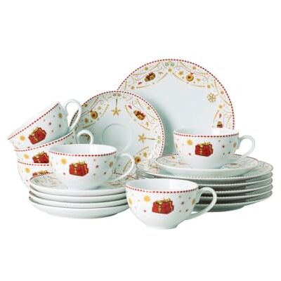 Hutschenreuther Kerstmis "Christmas Love" koffieset 18-delig combih Hutschenreuther Kerstmis "Christmas Love" koffieset 18-delig combih