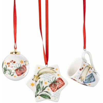 Hutschenreuther Kerstmis verzamelserie kerstliedjes 2025 "alle jaar weer mini-set 3-delige beker (mini-sterbord, handvat, porzeale bol) Hutschenreuther Kerstmis verzamelserie kerstliedjes 2025 "alle jaar weer mini-set 3-delige beker (mini-sterbord, handvat, porzeale bol)