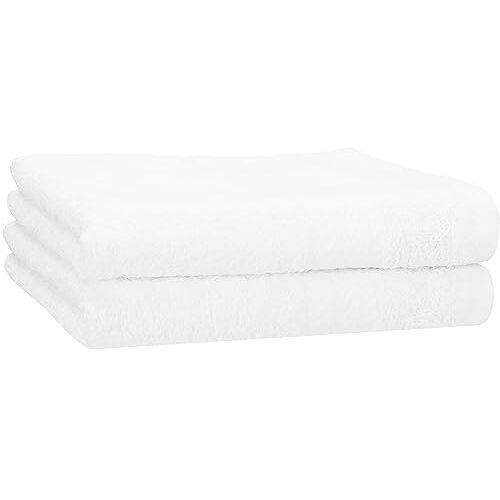 Betz 2 stuks strandhanddoeken douchehanddoeken set grootte 70x140 cm douchehanddoek badhanddoek strandhanddoek handdoek premium 100% katoen kleur wit