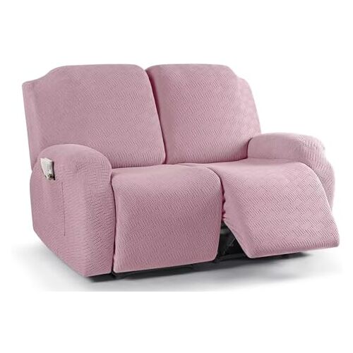 BLLMTEAR Fauteuil Cover 4-delig,Relaxfauteuil hoes Fauteuil afdrukken 1-zits, Fauteuilhoezen Stoelhoezen Antislip Stretchhoes Voor Relaxfauteuil, Relaxstoel, Ligstoel (Color : #8, Size : 2 Seat)