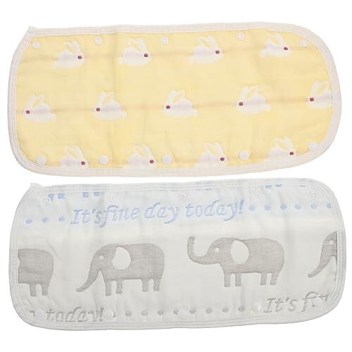 ibasenice 2 Stuks Slabbetjes Mousseline Washandjes Voor Baby's Wandelwagen Baby Spuugdoekje Baby Spuug Handdoek Absorberende Spuugdoek Klein Spuugdoekje Katoen Verlengen Beschermende Hoes