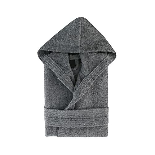 Top Towels Top Handdoek Unisex Badjas Douchebadjas voor Heren of Dames Badjas met Capuchon 100% Katoen 500g/m2 Badstof Badjas, L